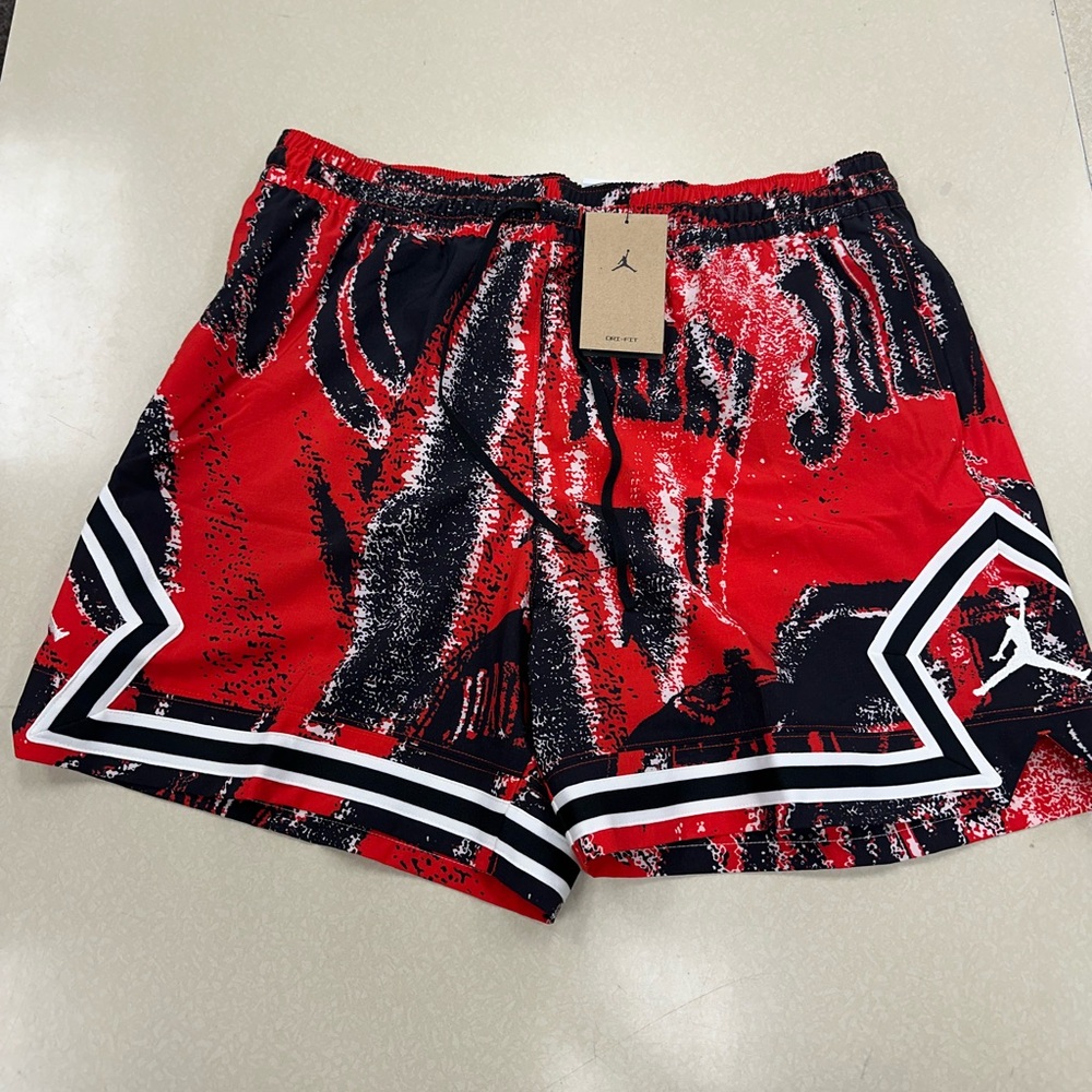 Men's Jordan Dri-FIT Sport AOP Diamond Basketball Shorts Size L